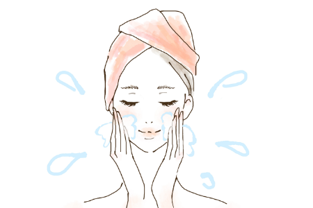 柔らかいタオルで肌をおさえるようにして水気をとってください